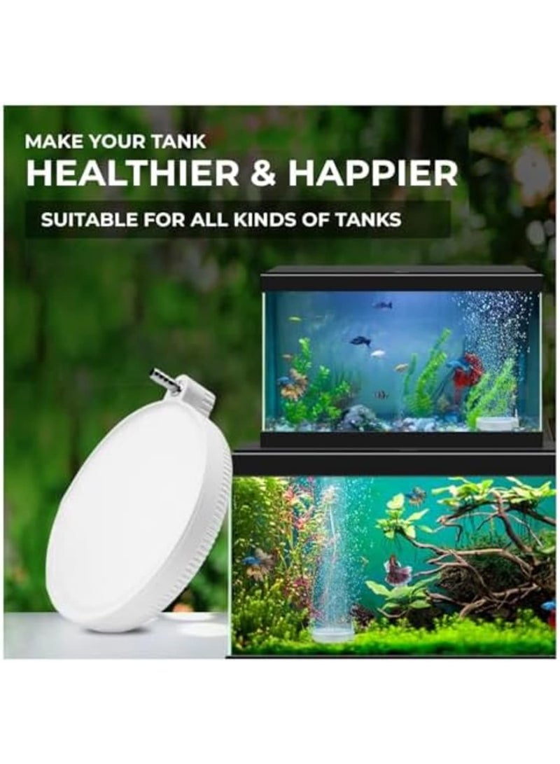 SYOSI CO2 Diffuser Aquarium Air Stone for Fish Tank, Bubble Diffuser for Turtle Tank, 10 Gallon Fish Tank and Small Aquariums (Air Pump & Aquarium Siphon Not Included) (5.1in) - Image 4