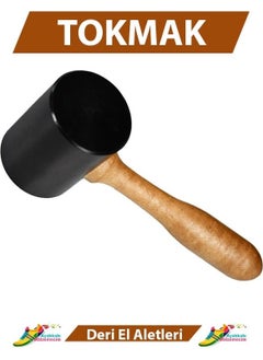 Artist Wooden Handle Plastic Black Mallet Leather Hand Tool Hammer  - Image 2