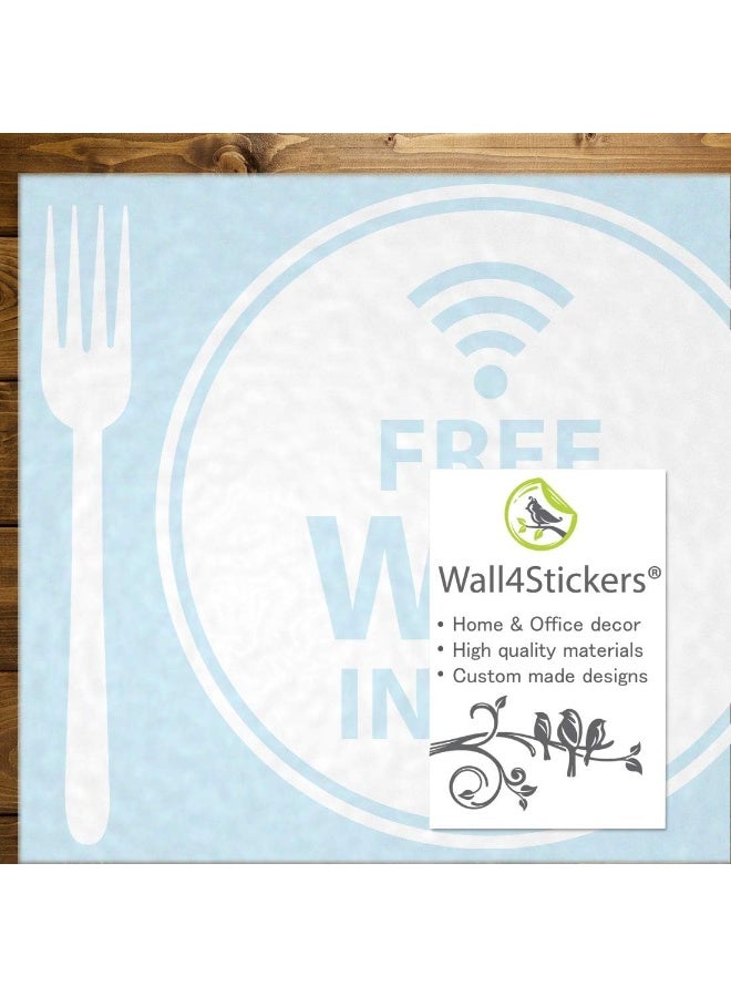 Wall4stickers Free WIFI Inside Plate Window Sign Vinyl Sticker Graphics Cafe Shop Salon Bar Restaurant - Image 2