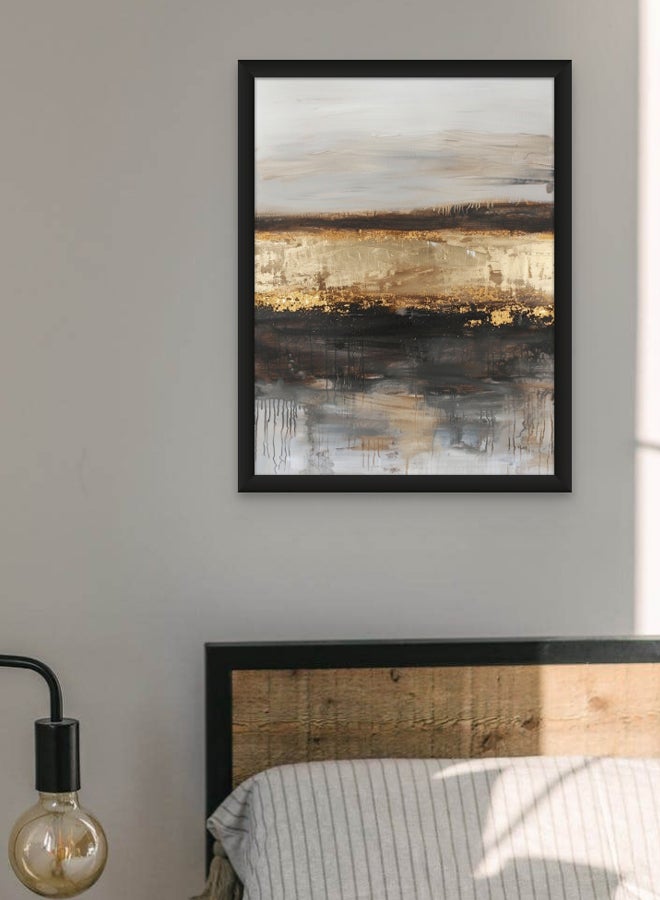 Art Decor Abstract Art in Neutral Tones with Elegant Gold Accents Wall Art Framed Fine Art Wall Décor for Living Room Bedroom Dining Room Office Gifting - Image 3