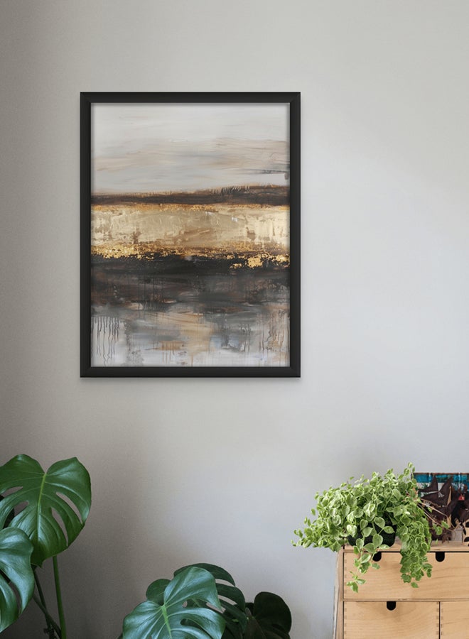 Art Decor Abstract Art in Neutral Tones with Elegant Gold Accents Wall Art Framed Fine Art Wall Décor for Living Room Bedroom Dining Room Office Gifting - Image 2