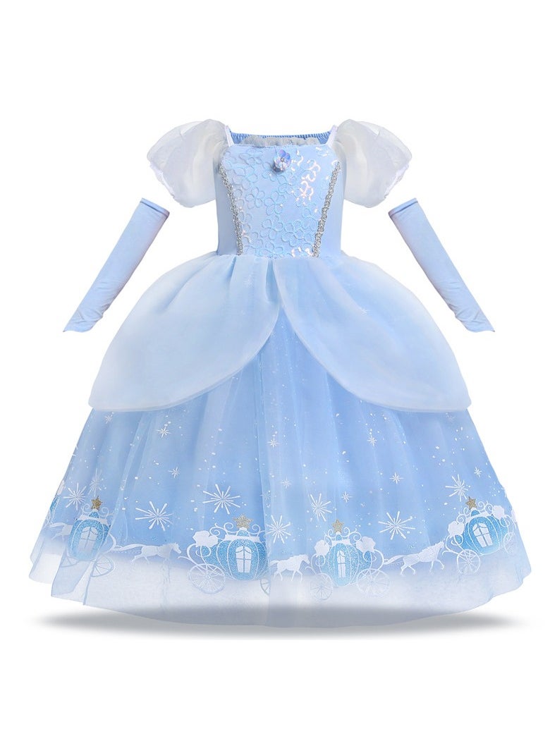Joshberg Princess Costume,Adorable Princess Cosplay Fancy Party Dress Accessories Kit 130cm  - Image 2