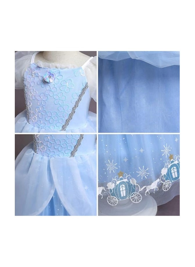Joshberg Princess Costume,Adorable Princess Cosplay Fancy Party Dress Accessories Kit 130cm  - Image 5