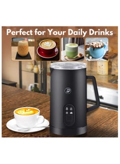 Prime Perks Prime Perks® | 2024 Milk Frother, Upgraded 4-in-1 Electric Milk Steamer, 580ml Automatic Hot and Cold Foam Maker and Milk Warmer for Latte, Cappuccinos, Macchiato, 400W, Black  - Image 3