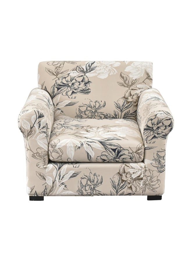 FUANGUI Stretch Sofa Cover Printed Couch Covers, 2 Piece Armchair Slipcover with Separate Chair Cushion Cover Floral Pattern, Washable Furniture Protector for Living Room (Armchair, Flower Shadow) - Image 1