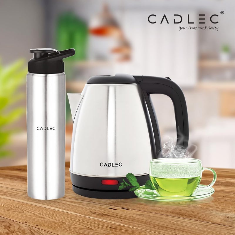 CADLEC 1.5L Electric Kettle & Stainless Steel Water Bottle Combo | Automatic Cut-Off | Multi-Use for Instant Noodles, Tea & Coffee, 2 Years Warranty | Kettle Combo Offer - Image 4