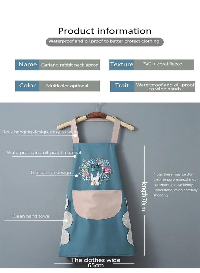 Daesyn Deal Coffee Overalls Wipe Hand Apron for Women Hand-wiping Kitchen Household Cooking Apron Oil-proof Waterproof Adult Waist Fashion - Image 3