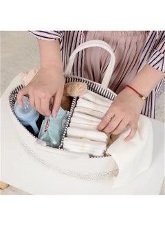 Gonice Diaper Stackers, 2 in 1 Baby Diaper Caddy Organizer, 100% Cotton Rope Diaper Storage Basket, Nursery Diaper Organizer for Newborn Boys Girls  - Image 4