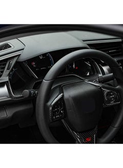 Generic for 10th Gen Civic Dash Board Instrument Panel Dial Dashboard Trim Cover, Frame ABS Carbon Fiber Style Decal Interior Moulding Accessories Honda 2020 2019 2018 2017 2016  - Image 2