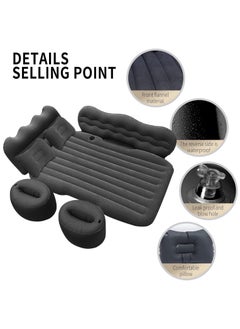Arabest Car Air Mattress Travel Inflatable Back Seat Air Bed Cushion with Auto Pump and Two Pillows for SUV Vehicle Trunk Back Seat for Camping Hiking Travel  - Image 4