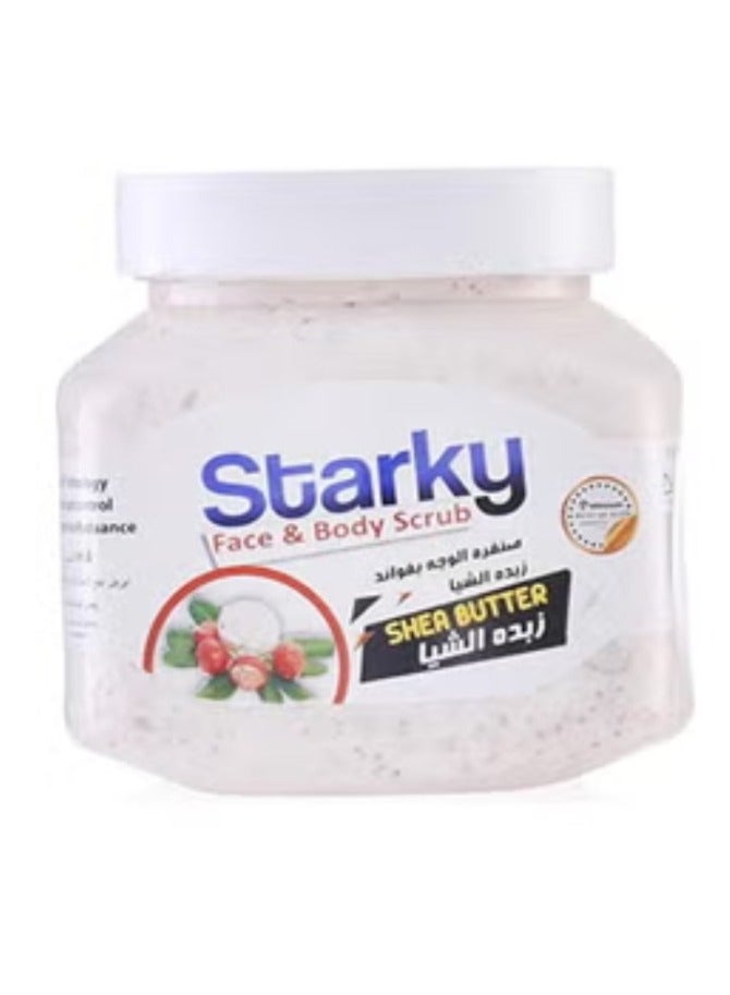 Starky Natural Scrub Cream With Shea Butter For Face And Body 300 ml