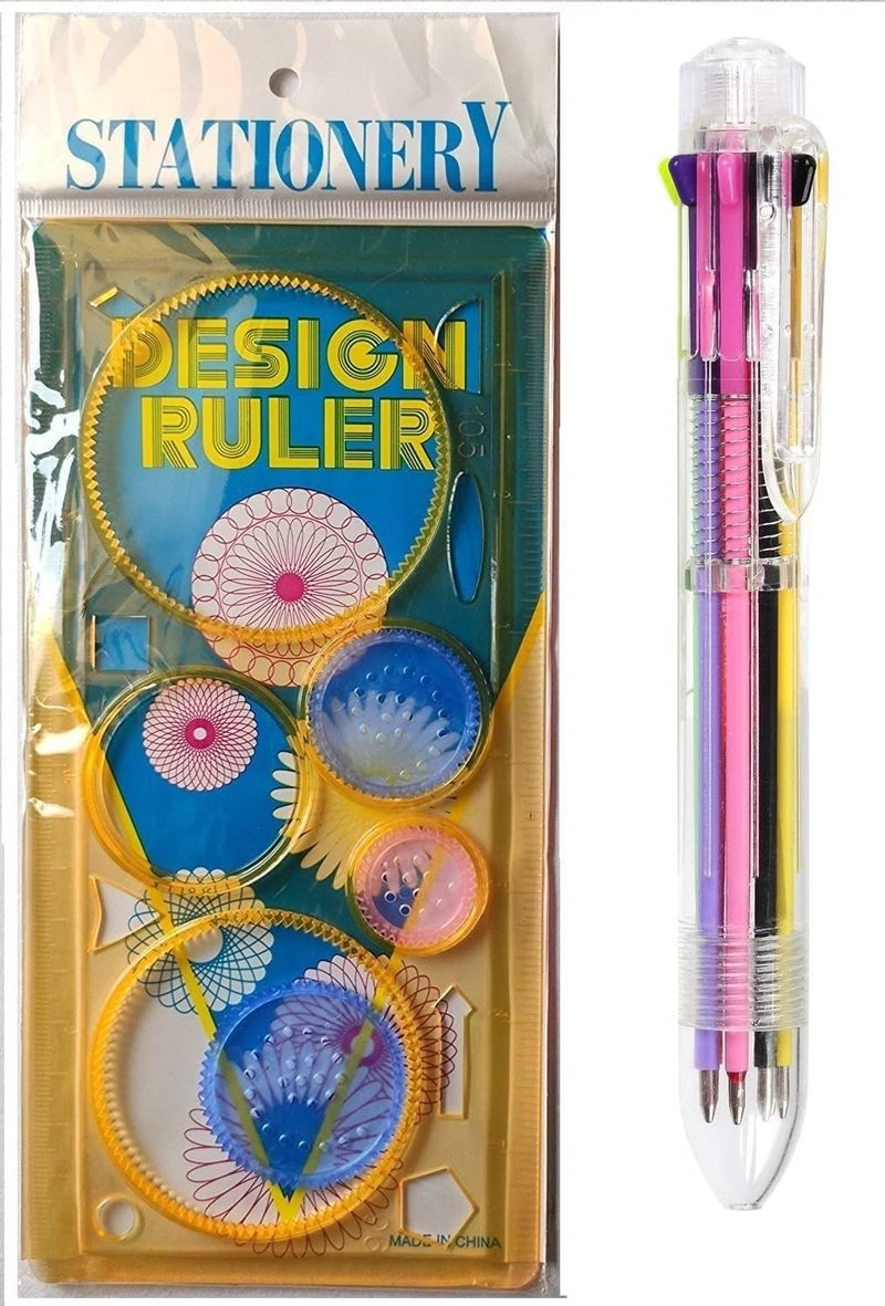ROYALS Spirograph Designing Full Tool Set (Pack Of 3 Full Set),Multicolor - Image 1