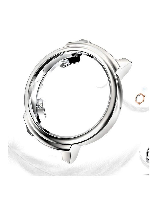 NIBEMINENT Shockproof Smart Watch Protective Case Cover For Ticwatch E Silver