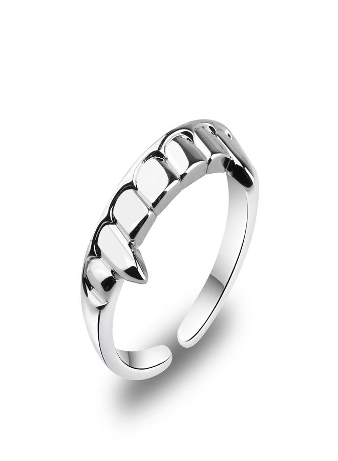 ووسوإيند خاتم أسنان مصاص الدماء من WUSUANED، مجوهرات بشخصية مصاص الدماء، هدايا لمحبي مصاصي الدماء، هدية لمحبي الرعب (خاتم أسنان مصاص الدماء) - Image 1