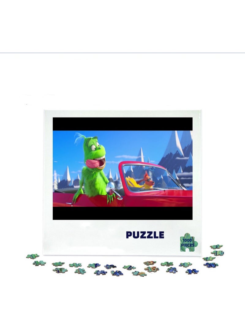 Anna 1000 pieces of Green Haired Monster Grinch Colorful Home Entertainment Desktop Puzzle - Image 2