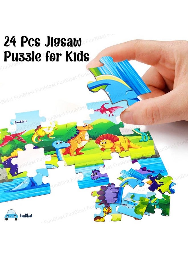 FunBlast Dinosaur Jigsaw Puzzle for Kids Jigsaw Puzzle for Kids of Age 3-5 Years - 24 Pcs (Multicolor, Size 30X22 cm) - Image 3
