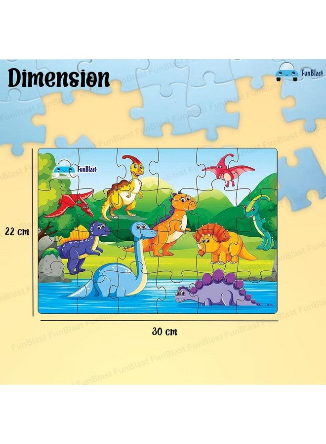 FunBlast Dinosaur Jigsaw Puzzle for Kids Jigsaw Puzzle for Kids of Age 3-5 Years - 24 Pcs (Multicolor, Size 30X22 cm) - Image 2