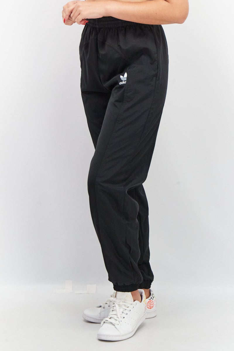 adidas Originals Women Loose Fit Embroidered Logo Training Pants, Black  - Image 2