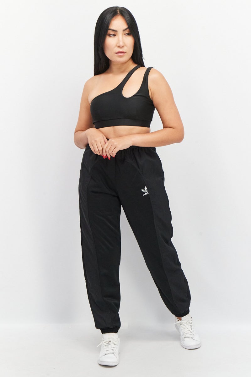 adidas Originals Women Loose Fit Embroidered Logo Training Pants, Black  - Image 3