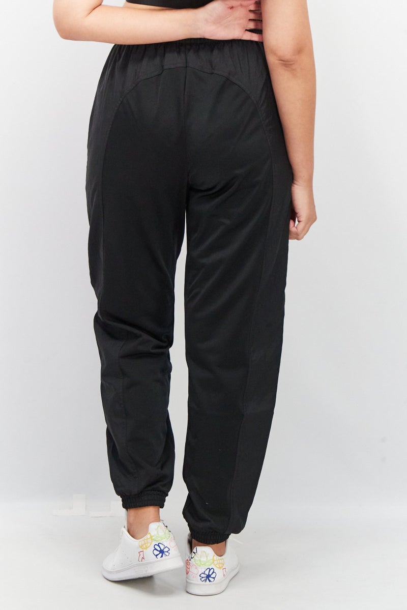 adidas Originals Women Loose Fit Embroidered Logo Training Pants, Black  - Image 4