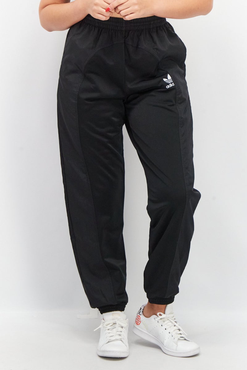 adidas Originals Women Loose Fit Embroidered Logo Training Pants, Black  - Image 1