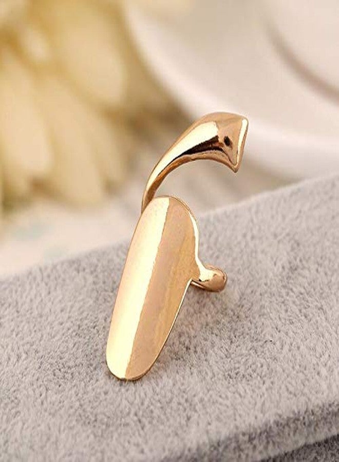 اس واي بي ال مجموعة SYBL من 6 خواتم ذهبية لتزيين الأظافر، بتصميم كلاسيكي، مناسبة كهدية. - Image 3