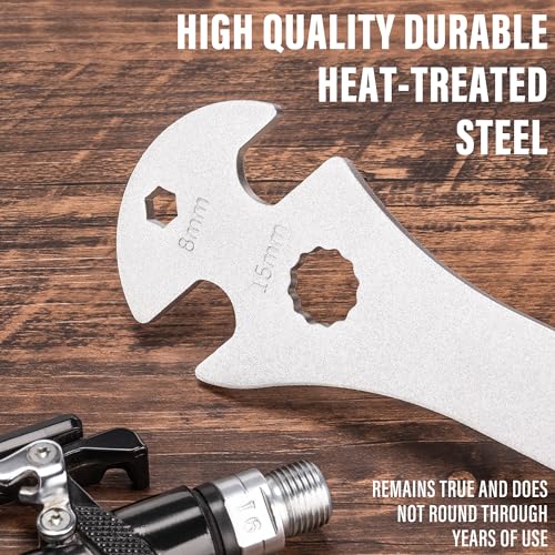 GEWAGE Bike Bicycle Pedal Wrench - Bicycle Pedal Removal Tool With Extra Long Handle-Pedal Spanner Double Wrench For Mountain Road Bike - Image 3