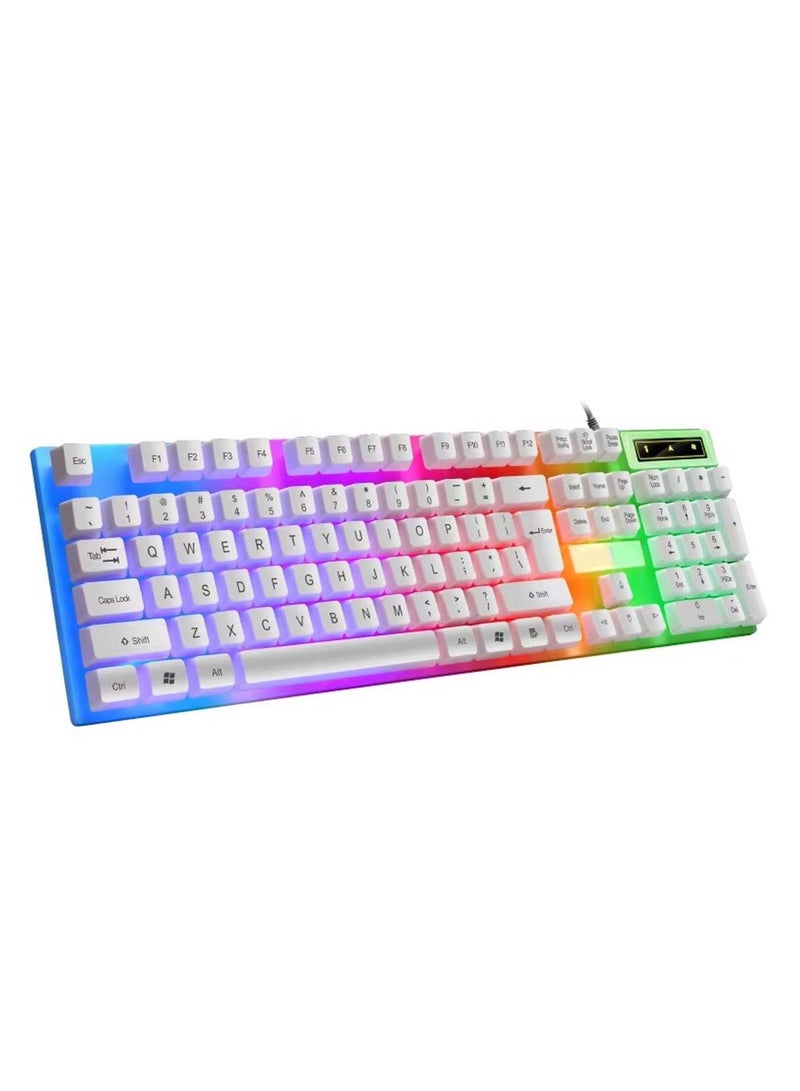 Huitich G21 Wired Gaming Keyboard – Mechanical Feel, RGB Backlit USB Plug & Play  - Image 1