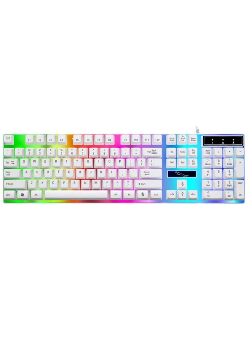 Huitich G21 Wired Gaming Keyboard – Mechanical Feel, RGB Backlit USB Plug & Play  - Image 3