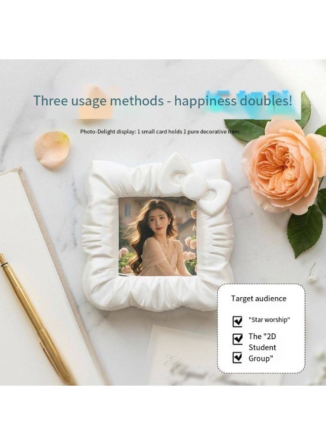 إطار صور بولارويد مقاس 3 بوصات، إطار صور مربع ناعم بتصميم وردة، ديكور سطح المكتب - Image 3