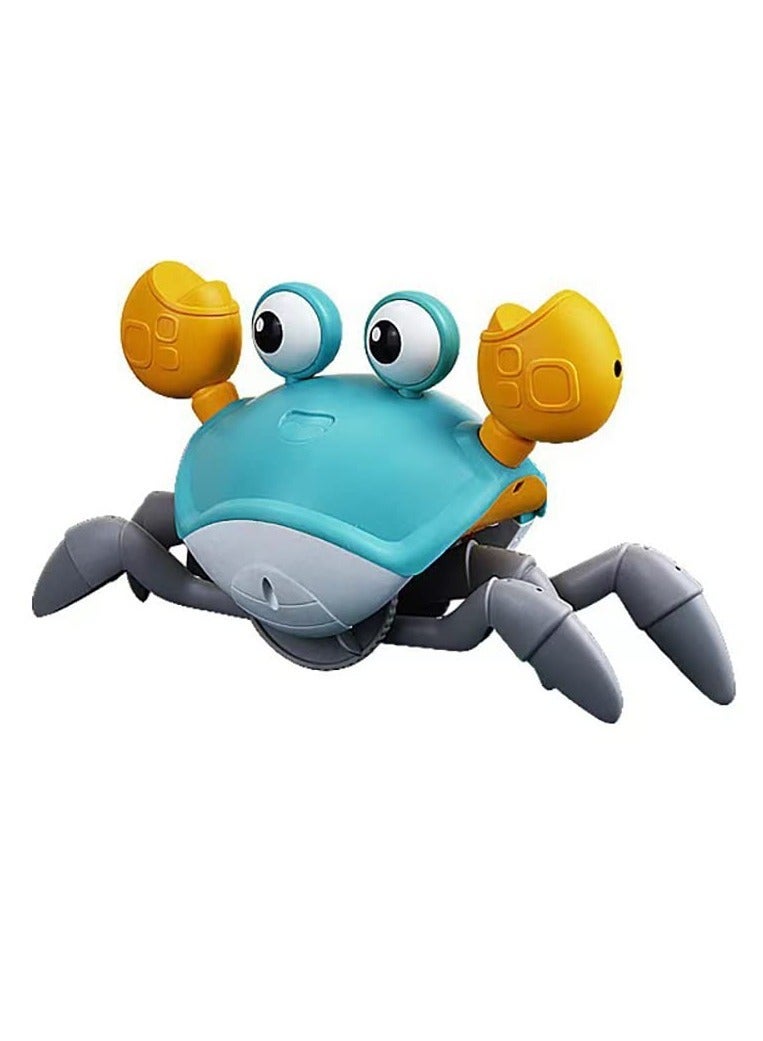 Wish Electric Runaway Crab Toy with Music and LED Lights - Interactive Crawling Toy for Toddlers, Auto Avoids Obstacles, Learning Development Gift for Kids - Image 1