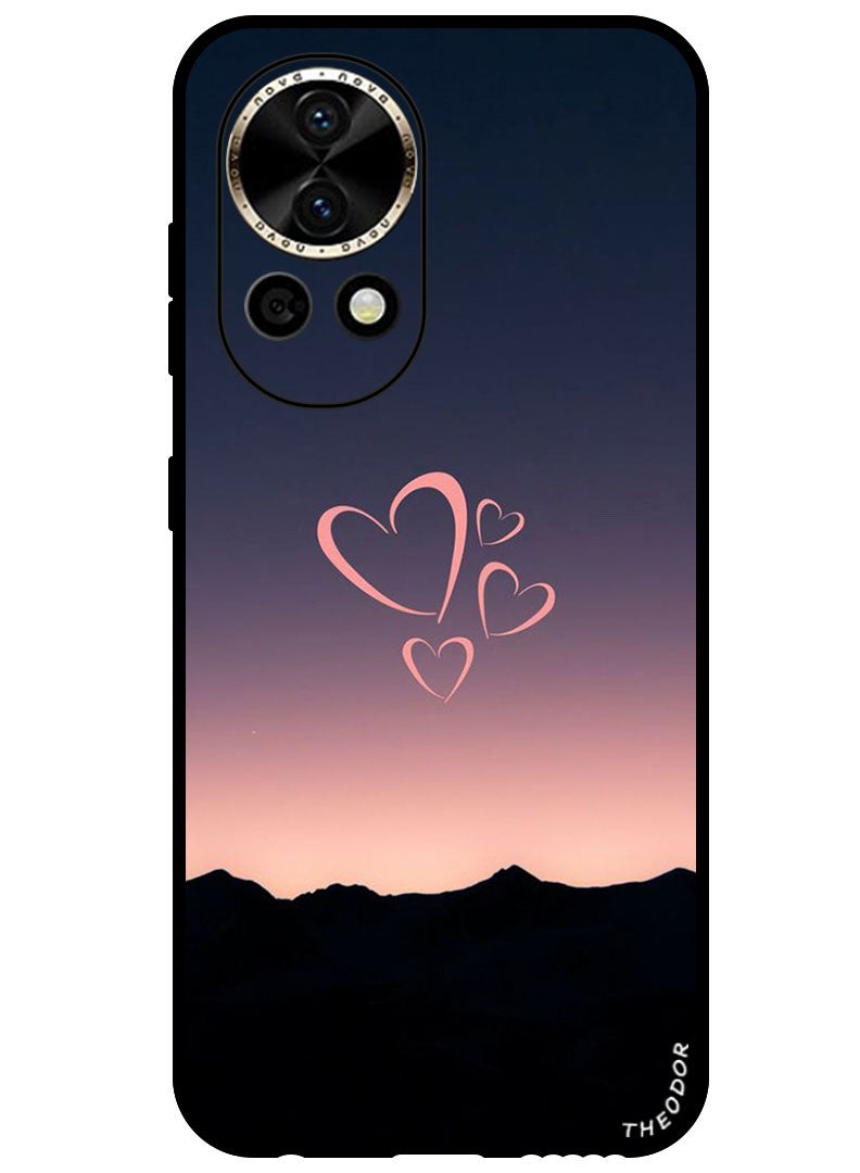 Theodor Protective Case Anti Scratch Shock Proof Bumper Cover For Huawei Nova 12 Four Hearts - Image 1