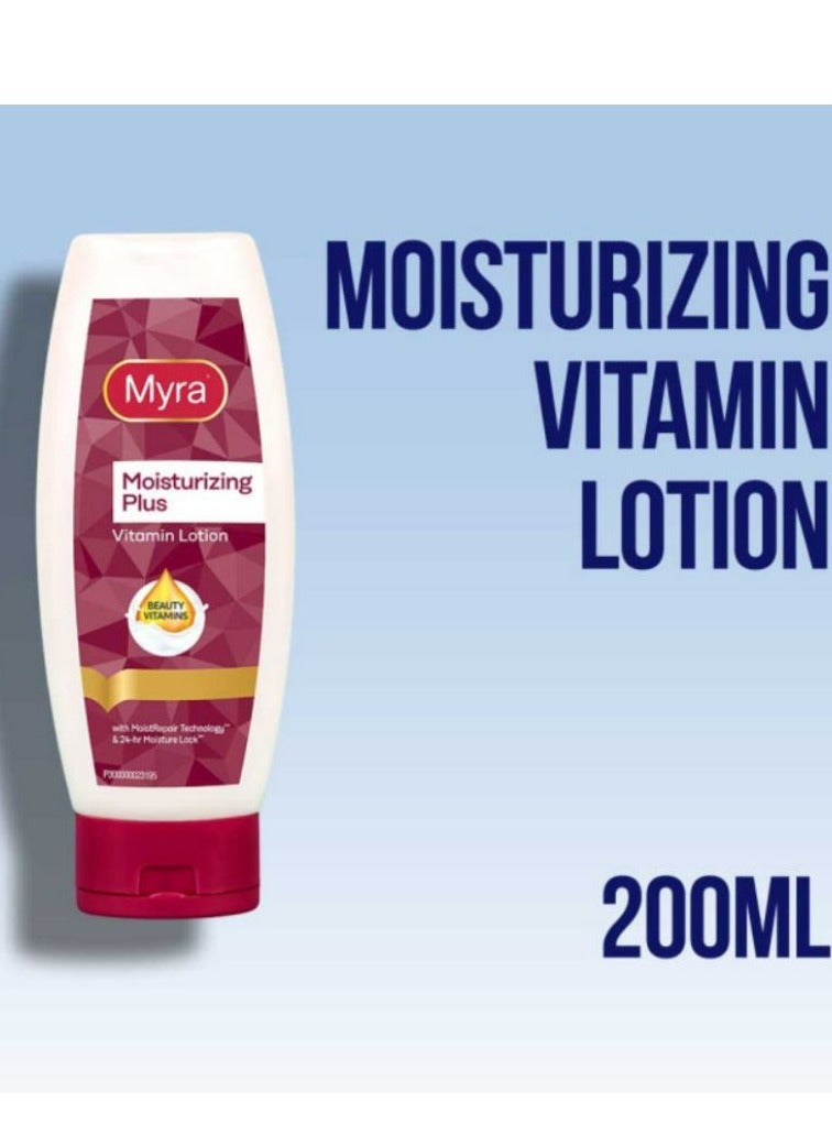 Myra Vitamin Lotion Moisturizing Plus 200ml - Image 2