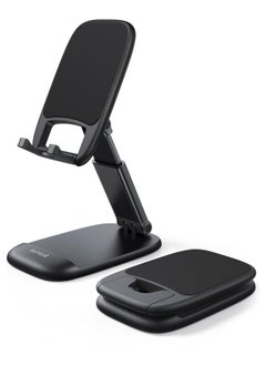 Lamicall Foldable Phone Stand for Desk Height Adjustable Cell Phone Holder Portable Cellphone Cradle Desktop Dock Compatible With Iphone 4 to 8 Inch Smartphone  - Image 1