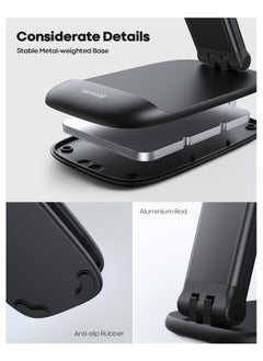 Lamicall Foldable Phone Stand for Desk Height Adjustable Cell Phone Holder Portable Cellphone Cradle Desktop Dock Compatible With Iphone 4 to 8 Inch Smartphone  - Image 5