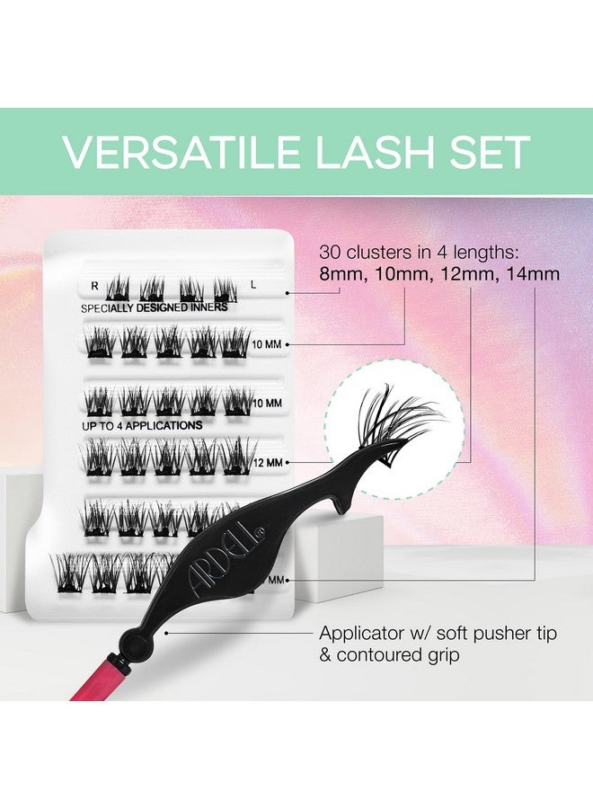Ardell Press On Pre-Glued Eyelash Extension with Applicator - Fauxmink Volume, Customizable DIY Lash Clusters, Beginner Friendly Individual Lashes, 30 Count - Image 3