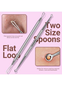 TsMADDTs TsMADDTs Blackhead Remover Tools and Ingrown Hair Tweezers, 9PCS Pimple Popper Tool Kit, Ingrown Hair Removal Kit with Pimple Extractor, Pore Extractor, Tweezers, Razor  - Image 4