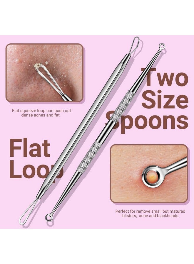 TsMADDTs Blackhead Remover Tools and Ingrown Hair Tweezers, 9PCS Pimple Popper Tool Kit, Ingrown Hair Removal Kit with Pimple Extractor, Pore Extractor, Tweezers, Razor - Image 4