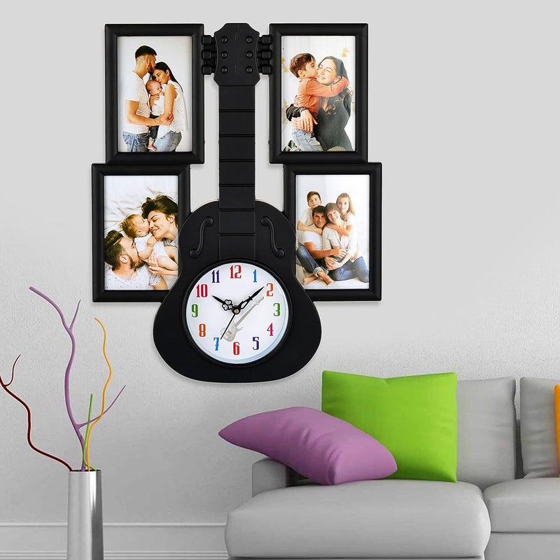 Harbour Analog Latest Stylish New Models Wall Clock with Photo Frames for Home Living Room Hall Bedroom Size Height 435 CM X Width 355 CM Home Decor Big Size Wall Clock Strt 2 - Image 2