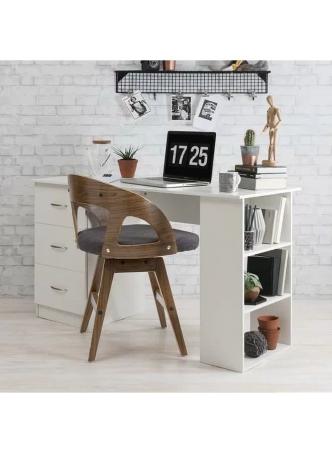 ريترو مكتب مودرن 120 سم - أبيض - Image 2