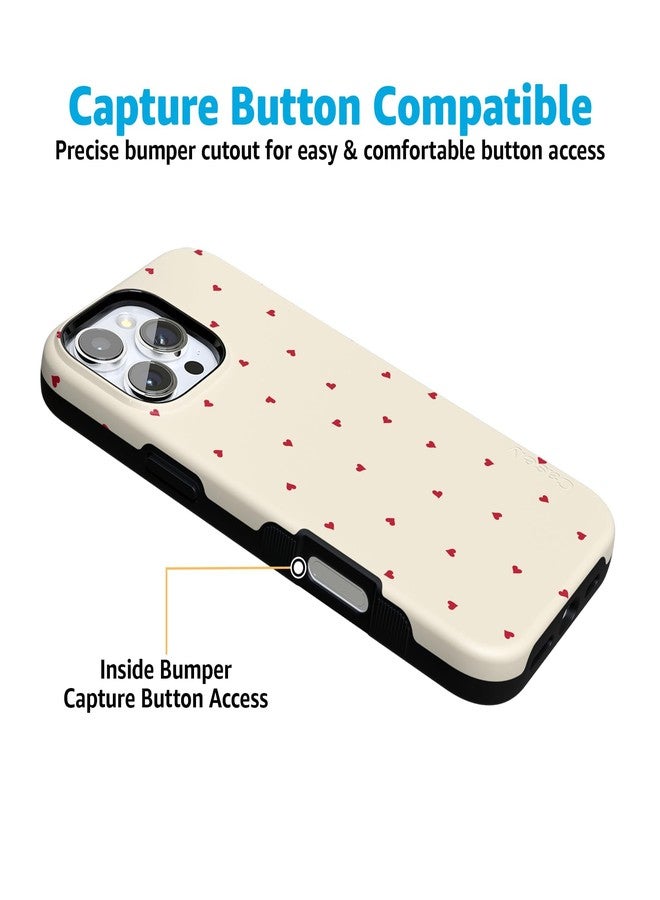 Casely iPhone 16 Pro Case | Be Mine | Tiny Hearts | Bold Protective Design | Compatible with MagSafe - Image 3
