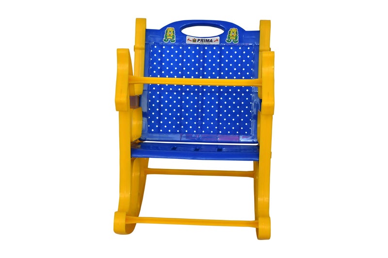 Prima Baby Rocking Plastic Chair for Kids, Toddlers, Rocker and Bouncer with Backrest for 6 Month to 3 Years Age Kids, Blue & Yellow - Image 2