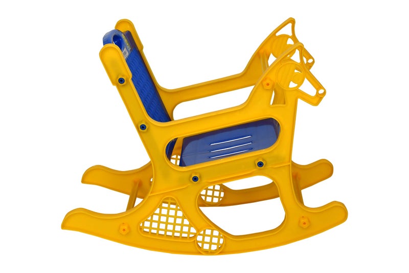 Prima Baby Rocking Plastic Chair for Kids, Toddlers, Rocker and Bouncer with Backrest for 6 Month to 3 Years Age Kids, Blue & Yellow - Image 4