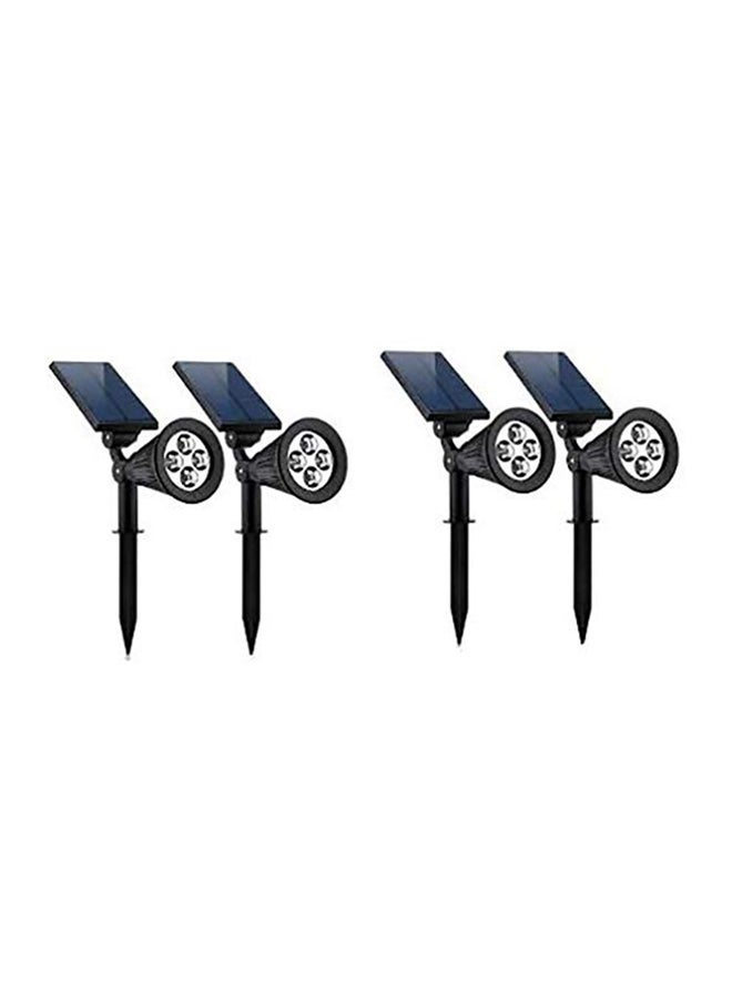 NIBEMINENT Pack Of 4 Solar Spot Light Black