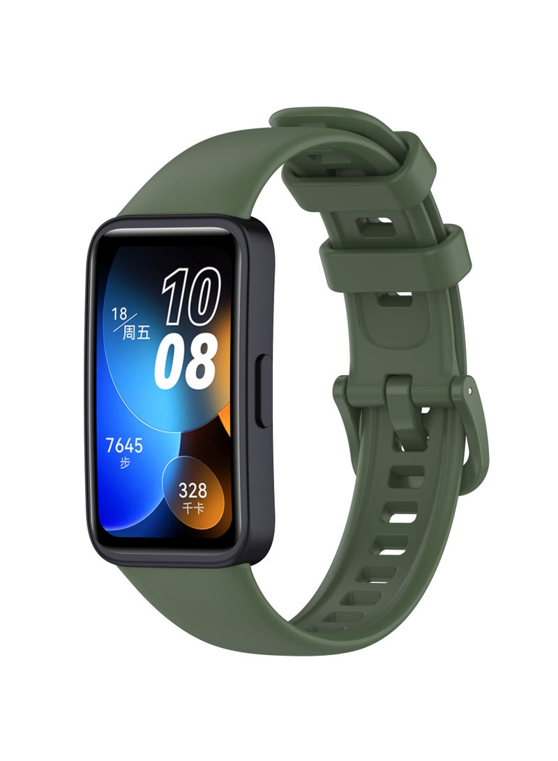 أشرطة متوافقة مع هواوي باند 10، باند 9، باند 8 من مادة TPU الناعمة للرجال والنساء، لون أخضر - Image 1