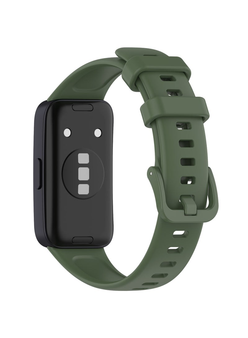 أشرطة متوافقة مع هواوي باند 10، باند 9، باند 8 من مادة TPU الناعمة للرجال والنساء، لون أخضر - Image 2