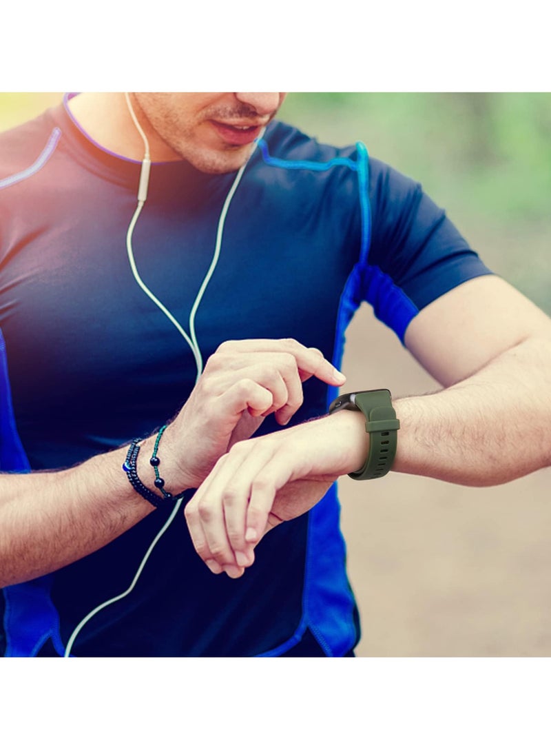 أشرطة متوافقة مع هواوي باند 10، باند 9، باند 8 من مادة TPU الناعمة للرجال والنساء، لون أخضر - Image 4