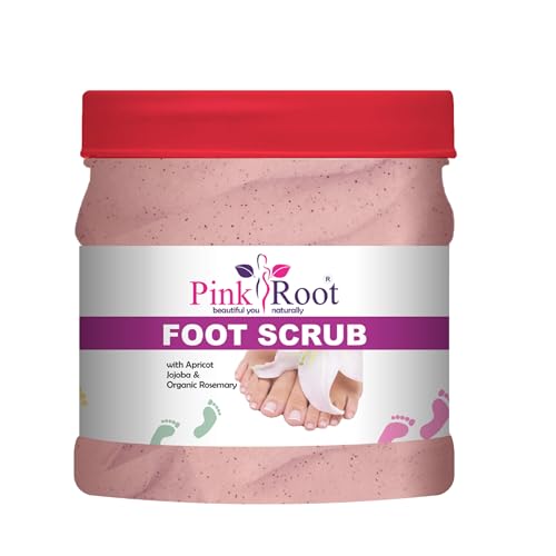 Pink Root Foot Scrub with Apricot Jojoba & Organic Rosemary, Multi Color, 500 g - Image 1