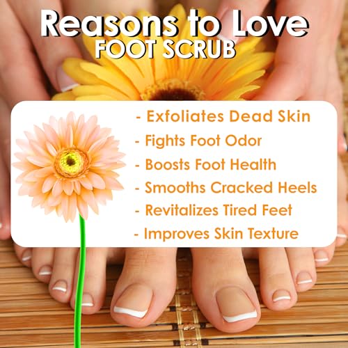 Pink Root Foot Scrub with Apricot Jojoba & Organic Rosemary, Multi Color, 500 g - Image 2