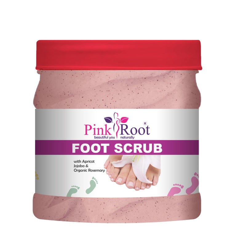 Pink Root Foot Scrub with Apricot Jojoba & Organic Rosemary, Multi Color, 500 g - Image 5
